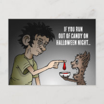 Wenn dir Halloween-Nacht das Süßigkeiten ausgeht