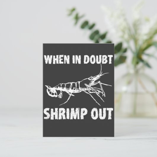 Wenn Doubt Shrimp aus Funny Jiu Jitsu Postkarte (Stehend Vorderseite)
