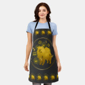 WENN DRAGONS FLIEGEN Chow Koch Handwerk Grooming S Schürze (Getragen)