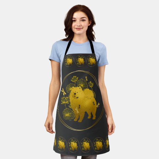 WENN DRAGONS FLIEGEN Chow Koch Handwerk Grooming S Schürze (Getragen)
