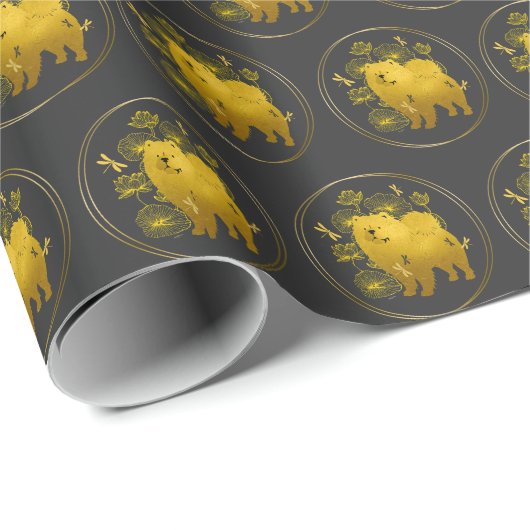 WENN DRAGONS FLY Chow Geschenkpapier (Rolleneckpunkt)