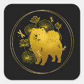 WENN DRAGONS FLY Chow Quadratischer Aufkleber (Vorderseite)