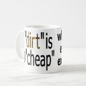 Wenn "Dreck so billig ist?" Kaffeetasse (Vorderseite Links)