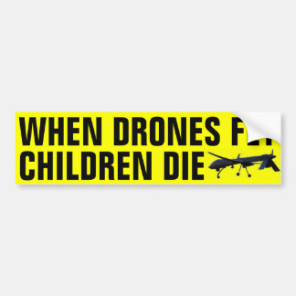 Wenn Drohnen fliegen, die Kinder Autoaufkleber