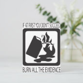 Wenn du anfänglich keinen Erfolg hast Postkarte (Stehend Vorderseite)