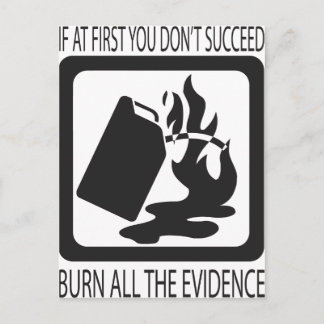 Wenn du anfänglich keinen Erfolg hast Postkarte