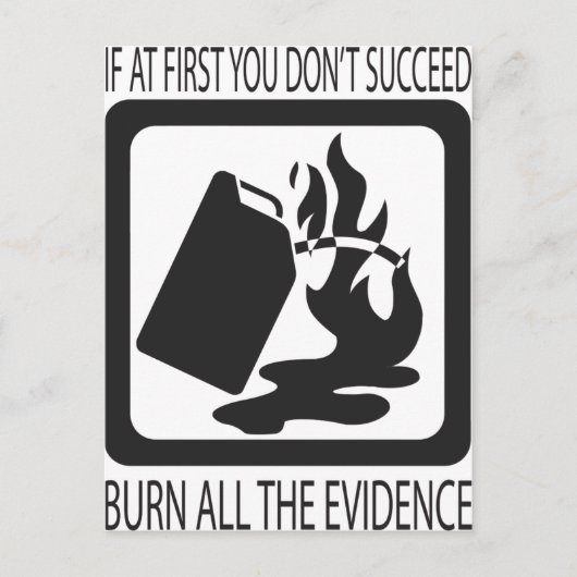 Wenn du anfänglich keinen Erfolg hast Postkarte (Vorderseite)