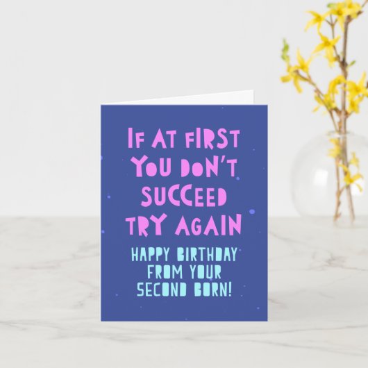 Wenn du auf den ersten Blick keinen Erfolg hast, v Karte (Gelbe Blume)