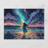 Wenn du auf die Sterne willst Postkarte (Vorderseite)