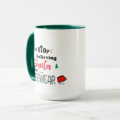 Wenn du aufhörst an den Weihnachtsmann zu glauben, Tasse (Vorderseite Links)