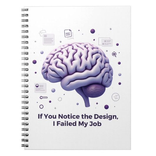Wenn du das Design bemerkst – UI/UX-Designer Notizblock (Vorderseite)