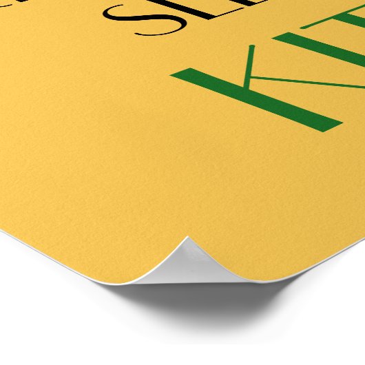 wenn du das Frühstück im lustigen Plakatdesign wil Poster (Ecke)