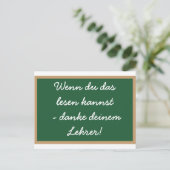 Wenn du das Lefest - Jolf Lehrer! Postkarte (Stehend Vorderseite)