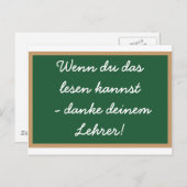 Wenn du das Lefest - Jolf Lehrer! Postkarte (Vorne/Hinten)