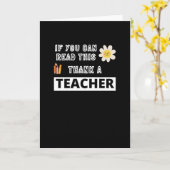 Wenn du das lesen kannst, danke an einen Lehrer Karte (Gelbe Blume)