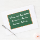 Wenn du das lesen  kannst - danke  deinem Lehrer! Rechteckiger Aufkleber (Umschlag)