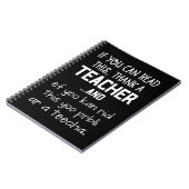 Wenn du das lesen kannst, danke einem Lehrer Notizblock (Linke Seite)