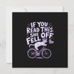 Wenn du das liest, ist sie abgegangen: Funny Biker Einladung
