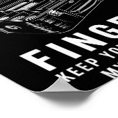 Wenn du deine Finger schätzt Lustige Angelköder-Bo Poster (Ecke)