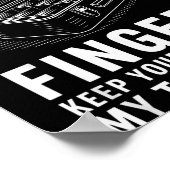 Wenn du deine Finger schätzt Lustige Angelköder-Bo Poster (Ecke)