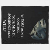 WENN DU DEINEN DENKEN NICHT KONTROLLE FLEECEDECKE (Vorderseite (Horizontal))