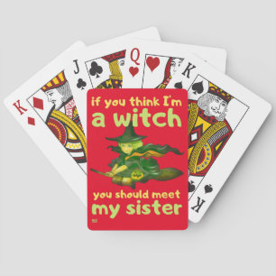 "WENN DU DENKST, ICH BIN EIN WITCH..." komisch Spielkarten