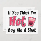 Wenn du denkst, ich bin heiß, kaufe mir einen Schu Postkarte (Vorne/Hinten)
