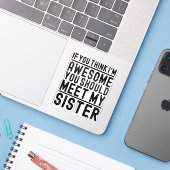 Wenn du denkst, ich bin Phantastisch, solltest du  Aufkleber (Laptop mit iPhone)