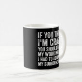 Wenn du denkst, ich bin verrückt, solltest du mein kaffeetasse (VorderseiteRechts)