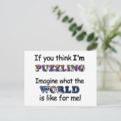 Wenn du denkst, ich bin verwirrend postkarte (Stehend Vorderseite)