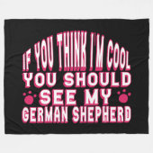 Wenn du denkst, ich sei Cool, dann sieh meinen deu Fleecedecke (Vorderseite (Horizontal))