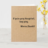 Wenn du die Hölle durchmachst, behalt zu gehen. Karte (Gelbe Blume)