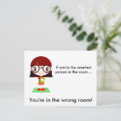 Wenn du die klügste Person im Raum bist. Postkarte (Stehend Vorderseite)