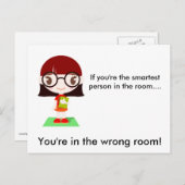 Wenn du die klügste Person im Raum bist. Postkarte (Vorne/Hinten)