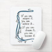 "Wenn du dir das vorstellen kannst... " Sprichwort Mousepad (Mit Mouse)
