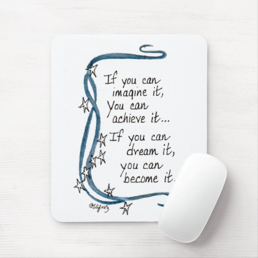 "Wenn du dir das vorstellen kannst... " Sprichwort Mousepad (Mit Mouse)