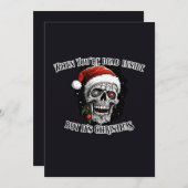 Wenn du drinnen tot bist, aber es ist Weihnachten Einladung (Vorne/Hinten)