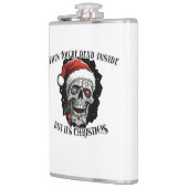 Wenn du drinnen tot bist, aber es ist Weihnachten Flachmann (Links)