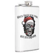 Wenn du drinnen tot bist, aber es ist Weihnachten Flachmann (Rechts)