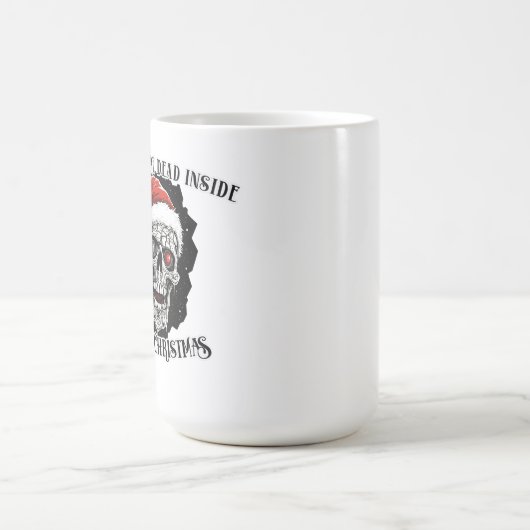 Wenn du drinnen tot bist, aber es ist Weihnachten Kaffeetasse (Mittel)