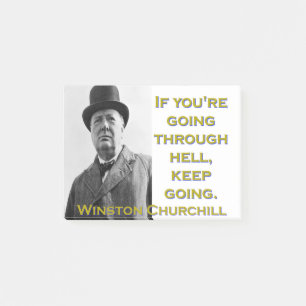 Wenn du durch die Hölle gehst - Churchill Post-it Klebezettel