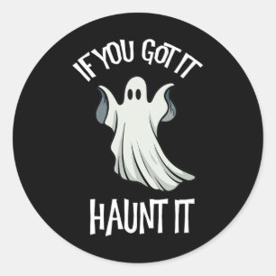 Wenn du es Got, hasse es Halloween Ghost Kostümspo Runder Aufkleber