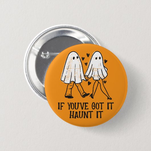 Wenn du es hast, spuke es – Süßes Geisterpärchen Button (Vorne & Hinten)
