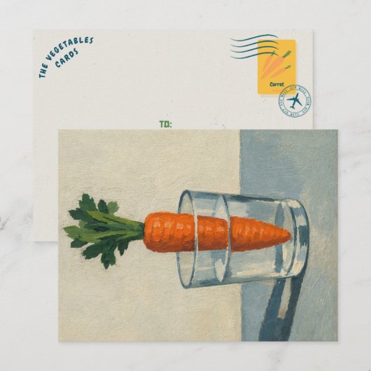 Wenn du es pflanzt, wird es wachsen | Karotten-Pos Postkarte (Vorne/Hinten)