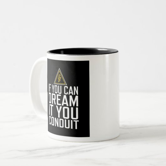 Wenn du es träumen kannst, dann versuch es zweifarbige tasse (Vorderseite Links)