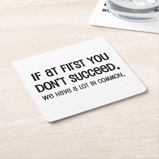 Wenn du es zuerst nicht geschafft hast rechteckiger pappuntersetzer (angewinkelt)