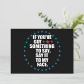 Wenn du etwas Got hast, um es mir zu sagen K Einladung (Stehend Vorderseite)