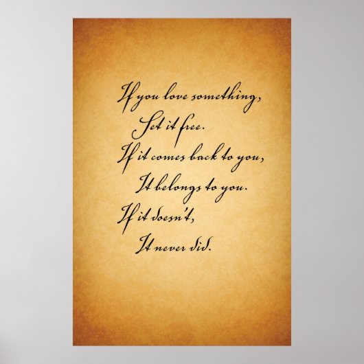 Wenn du etwas Liebe hast. . . Poster (Vorne)