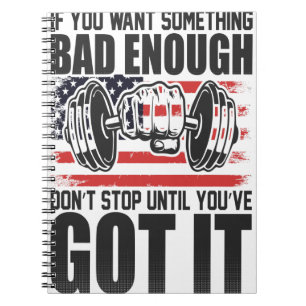 Wenn du etwas Schlechtes Will, genug Gym-Fitness Notizblock