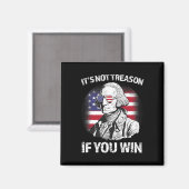 Wenn du George Washington US Flag 4 gewinnst, kein Magnet (Vorderseite/Rückseite)